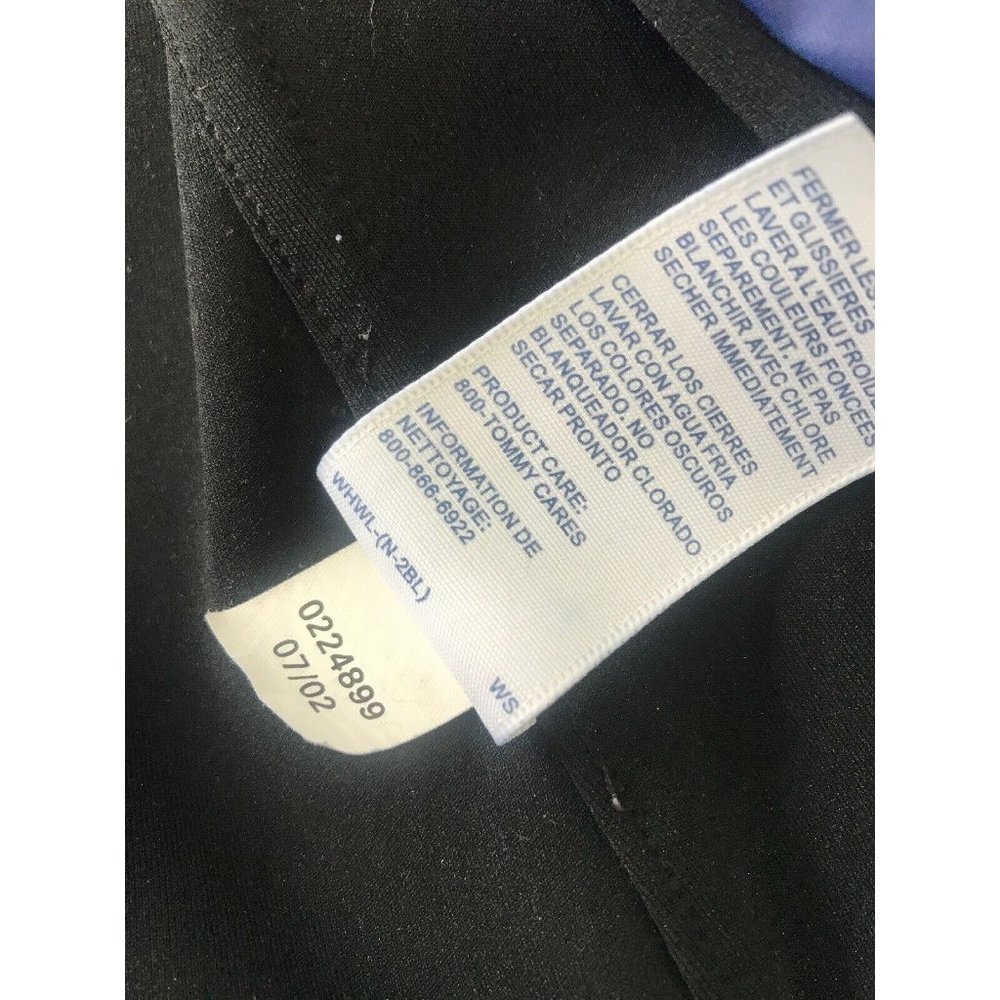 Tommy Hilfiger Navy White Women's  Rain Wind Jacket Hooded Small S Retro - Picture 6 of 9